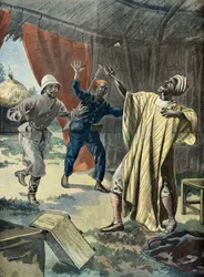 Attempted Suicide of Samory Toure, Prisoner of the French in 1899