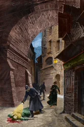 Discovery of a victim of Jack the Ripper, Whitechapel, London