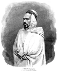 Engraving of Meaulle after a Photographic Portrait of Guillard on the Front of the Journal Illustrous No. 3 of January 17