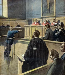 In court, Eugene Redon names Alfred Pacotte as the murderer
