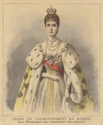 Tsarina Alexandra of Russia in Her Coronation Robes