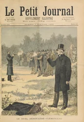 The Duel between Paul Déroulède (1846-1914) and Georges Clemenceau (1841-1929), illustration from 