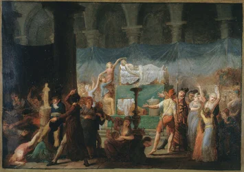 Funeral of Marat, at the Church of the Cordeliers, July 15 and 16, 1793, circa 1793