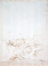 An Italian Hill Town (recto)