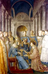 St Sixtus and His Deacon St Lawrence, Fresco, Chapel of Nicholas V, Vatican Palace