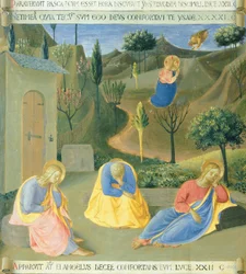 Inset Depicting Praying in Garden, Panel from the Armadio degli Argenti (Silver Chest) with Life of Jesus