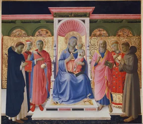 Virgin and Child with Six Saints (detail)