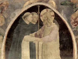 Christ Welcomes Two Dominican Friars (detail)