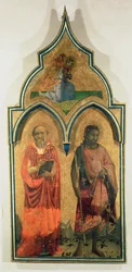 SS. Jerome and John the Baptist (side panel from The Madonna and Child with the Holy Trinity Tabernacle, c.1430)