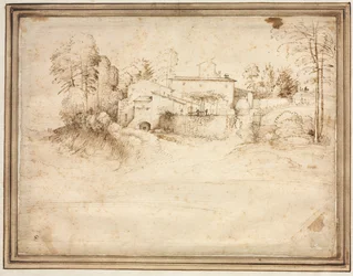 Farmhouse on the Slope of a Hill