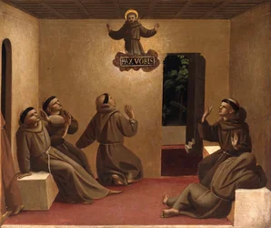 Apparition of Saint Francis at Arles, Scenes from the Life of Saint Francis of Assisi, ca 1429
