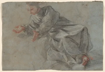 A Monk Seated with Arms Outstretched (Study for the Virgin in the Vision of Blessed Felice da Cantalice)