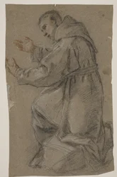 Kneeling Friar with Outstretched Hands