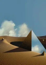 Surreal Desert Pyramid