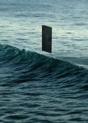 Surreal Monolith Ocean Wave