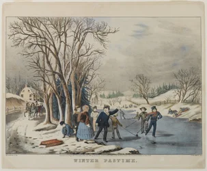 Winter Pastime, engraved by Nathanial Currier