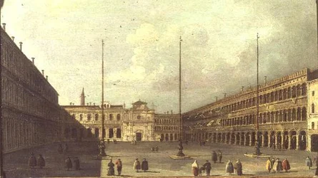 The Piazza San Marco, Venice, with Figures