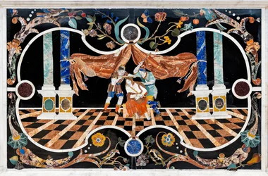 The Main Altar, Equipped with Two Tables, Surmounted by a Grandiose Marble Tabernacle (detail)