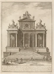 A Temple Dedicated to Jupiter, Juno, and Minerva, for the Chinea Festival