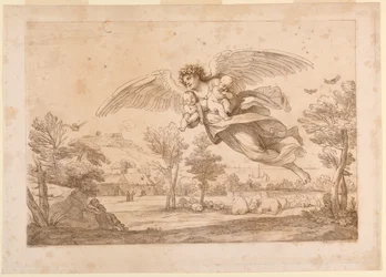 Angel with Two Children in Her Arms