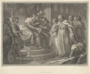 Edward, Prince of Wales, Presenting the Captive King John of France and His Sons to His Father Edward the Third After the Battle of Poitiers