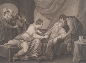 King Lear and Cordelia, Shakespeare, King Lear, Act 4, Scene 7, ca. 1783