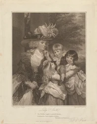 Lady Charlotte Smith and her Children; George Henry, Louisa and Charlotte