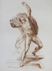 Male Figure copied from Michelangelo