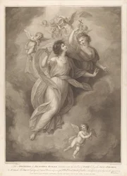 The Apotheosis of a Beautiful Female Delineated Under the Emblem of Faith Leading the Soul to Paradise