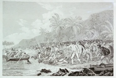 The Death of Captain Cook, c.1783 (engraving)