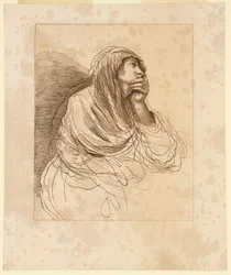 Young Woman in a Thoughtful Attitude