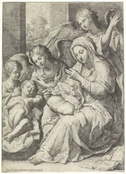 Mary and the Sleeping Christ Child Surrounded by Angels