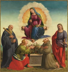 Madonna delle Cintola with Saints Benedict, Thomas, Francis and Julian