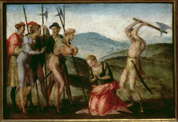 The martyrdom of a female saint