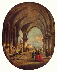 Capriccio with the Arcade of the Doges Palace and San Giorgio Maggiore
