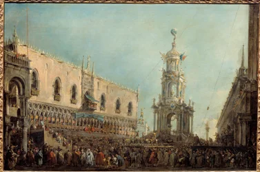 The Doge of Venice Attends the Gras Thursday Celebrations on Piazzetta di San Marco
