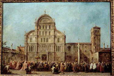 The Procession of the Doge of Venice to the Church of San Zaccaria on Easter Day