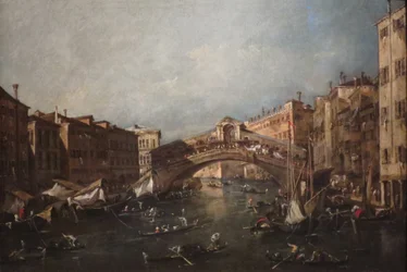 View of the Rialto, Venice, from the Grand Canal