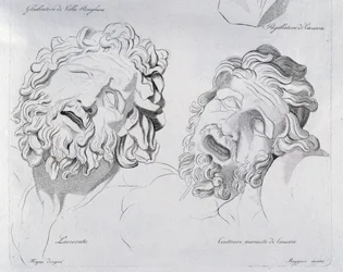 Heads of Laocoon and Centaur Moriente by Canova