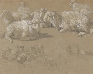 Reclining Sheep in a Landscape, 1759-82