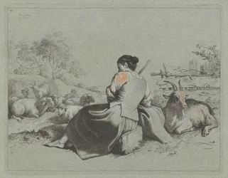 Seated Shepherdess