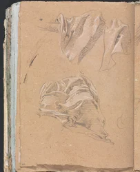 Verona Sketchbook: Drapery studies (page 90)