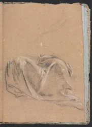 Verona Sketchbook: Drapery study (page 35)