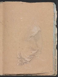 Verona Sketchbook: Drapery study (page 57)