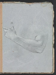 Verona Sketchbook: Left arm and hand (page 47)