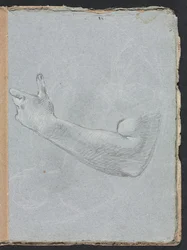 Verona Sketchbook: Left arm and hand (detail)
