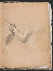 Verona Sketchbook: Left arm and hand (detail)