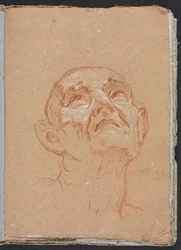Verona Sketchbook: Male head (page 31)