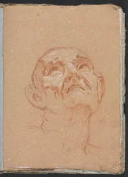 Verona Sketchbook: Male head page 31, 1760