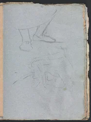 Verona Sketchbook: Study of feet (page 53)